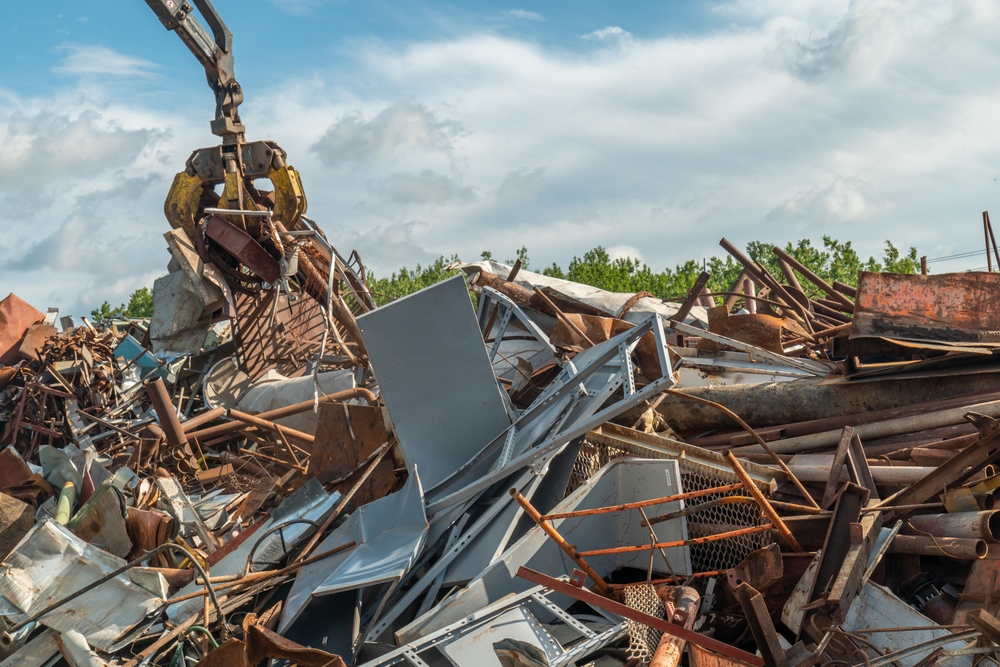 Scrap metal recycling yard